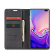 θήκη CASEME για Samsung Galaxy S10 Plus, Leather Wallet Case, μαύρη