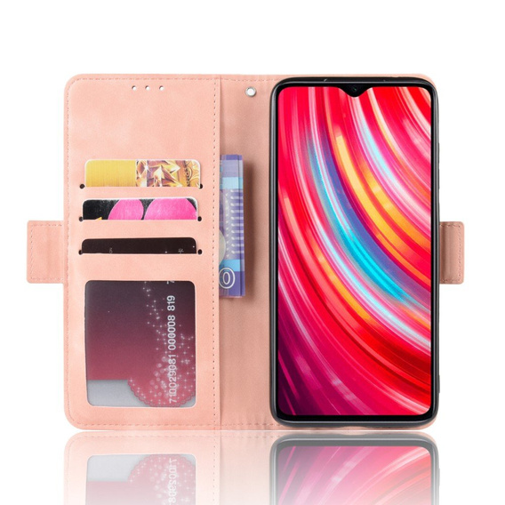 Θήκη με πτερύγιο για Xiaomi Redmi Note 8 Pro, Card Slot, ροζ
