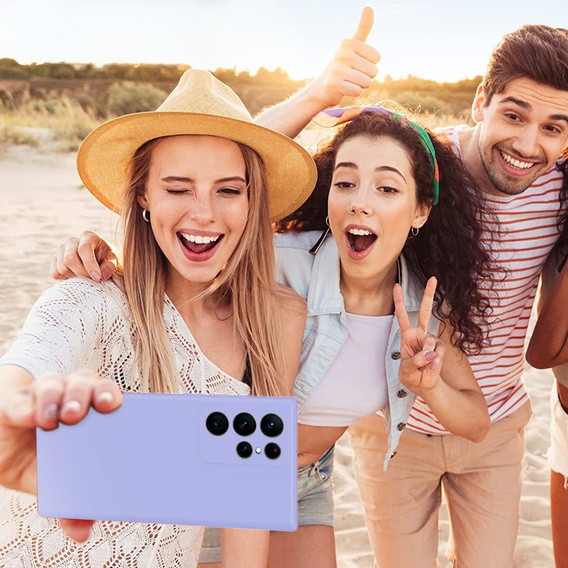 Θήκη για Samsung Galaxy S23 Ultra, Silicone Lite, μωβ