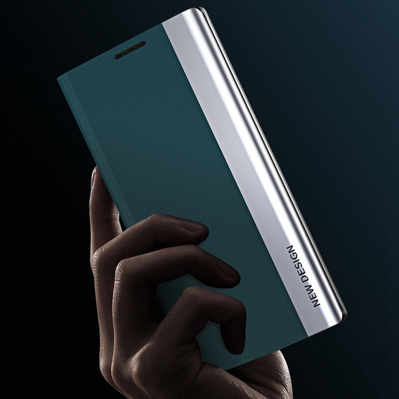 Θήκη με πτερύγιο για Samsung Galaxy S23 Ultra, Side Magnetic, πράσινη