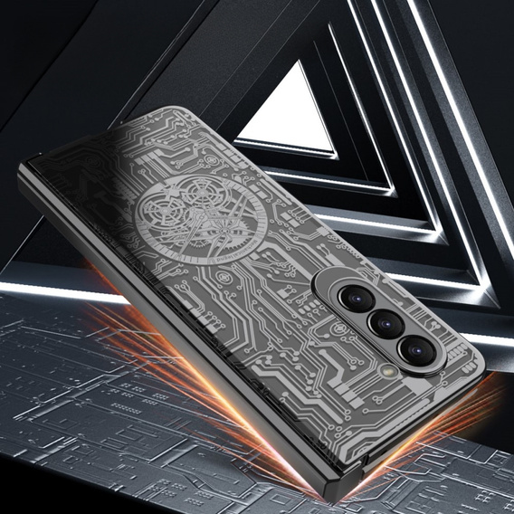 Θήκη για Samsung Galaxy Z Fold 5 5G, Mechanical Legend, μαύρη