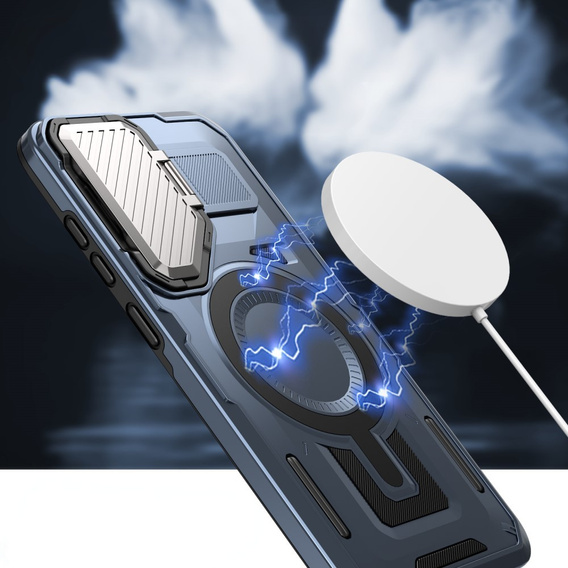 Θήκη για Samsung Galaxy S24 FE, Military MagSafe with camera protection, μπλε