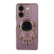 θήκη για το Xiaomi Redmi Note 13 5G, Astronaut, μωβ + μετριασμένο γυαλί 9H