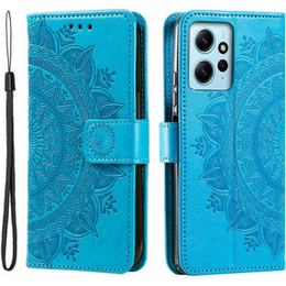 Θήκη με πτερύγιο για Xiaomi Redmi Note 12 4G, Mandala, μπλε