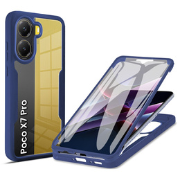 Θήκη για Xiaomi Poco X7 Pro 5G, Shockproof, με μεμβράνη, μπλε