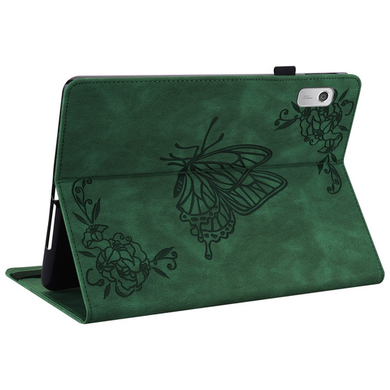 θήκη για το Lenovo Tab M9, Butterfly, πράσινη