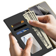 Αναδιπλούμενη θήκη για Samsung Galaxy S24 Ultra, GKK Mirror Wallet, μαύρη