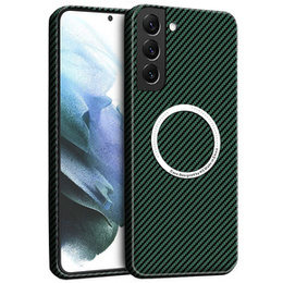 Θήκη για Samsung Galaxy S22, Magsafe Slim Carbon, πράσινη