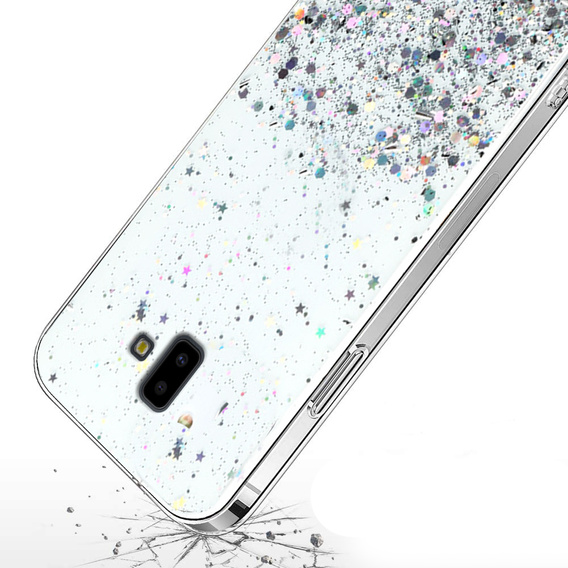 Θήκη για Samsung Galaxy J6 Plus, Glittery, διαφανής