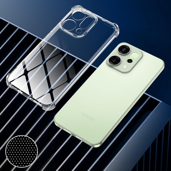 Θήκη για Oppo Reno 14, ενισχυμένη, με προστασία κάμερας, διάφανη
