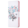 Αναδιπλούμενη θήκη για Xiaomi 13T / 13T Pro / Redmi K60 Ultra, Wallet, colorful tree, λευκή