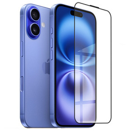 Μετριασμένο γυαλί 3D για iPhone 16, μαύρη