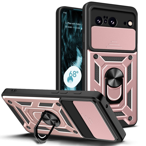 Θήκη για Google Pixel 8, CamShield Slide, ροζ rose gold