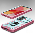 Θήκη για Samsung Galaxy A56 5G, KickStand Camera Lens, πράσινο / ροζ