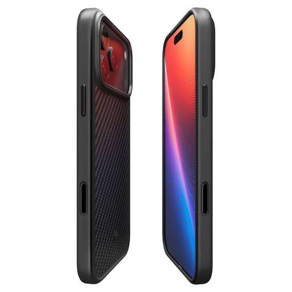 Θήκη Spigen Enzo Aramid MagSafe για iPhone 17 Pro, μαύρο ανθρακί