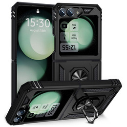 θωρακισμένη θήκη για Samsung Galaxy Z Flip7 FE / Z Flip6, Nox Case Ring, μαύρη