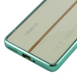 Η θήκη για το Realme 11 Pro 5G / Pro+ 5G, Electroplating Frame, διαφανής / πράσινη