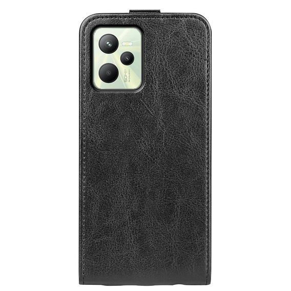 Θήκη με πτερύγιο για Realme C35, Flip, μαύρη