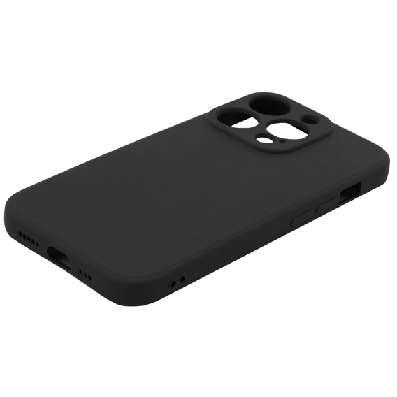 Θήκη για iPhone 15 Pro Max, Silicone Lite, μαύρη