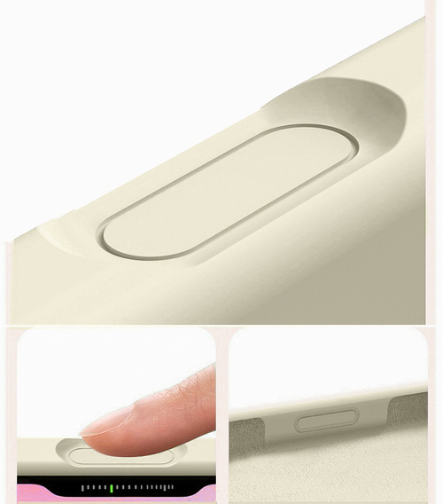 Θήκη σιλικόνης για iPhone 17 Pro, για MagSafe, αντικραδασμική, μπεζ