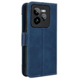Θήκη με πτερύγιο για Realme GT 7 Pro, Card Slot, σκούρο μπλε