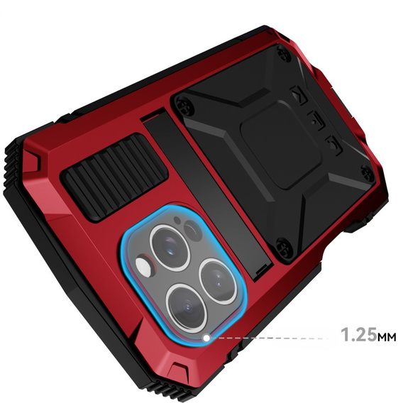 Θωρακισμένη θήκη για iPhone 16 Pro, R-JUST, κόκκινη