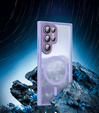 Θήκη για Samsung Galaxy S25 Ultra, για MagSafe, ERBORD Μatt Case, μωβ + Γυαλί οθόνης