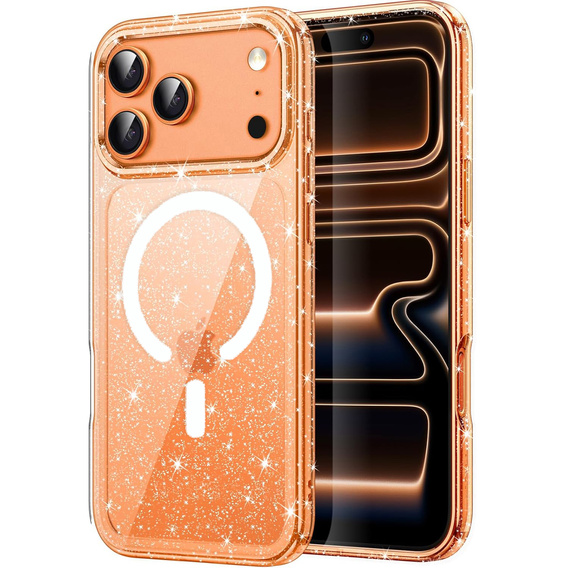 Θήκη για iPhone 17 Pro, για MagSafe, γυαλιστερή, διάφανη