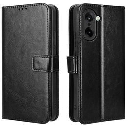 Θήκη με πτερύγιο για OnePlus Nord CE5, Crazy Horse Wallet, μαύρη