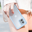 Θήκη για Motorola Moto G53 5G, Fusion Hybrid, διαφανής / μπλε
