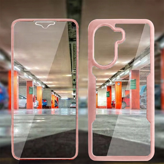 Θήκη για Xiaomi Poco X7 Pro 5G, Shockproof, με μεμβράνη, ροζ