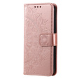 Θήκη με πτερύγιο για Oppo A17, Mandala, ροζ rose gold