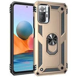 θωρακισμένη θήκη για Xiaomi Redmi Note 10 Pro, Nox Case Ring, χρυσή