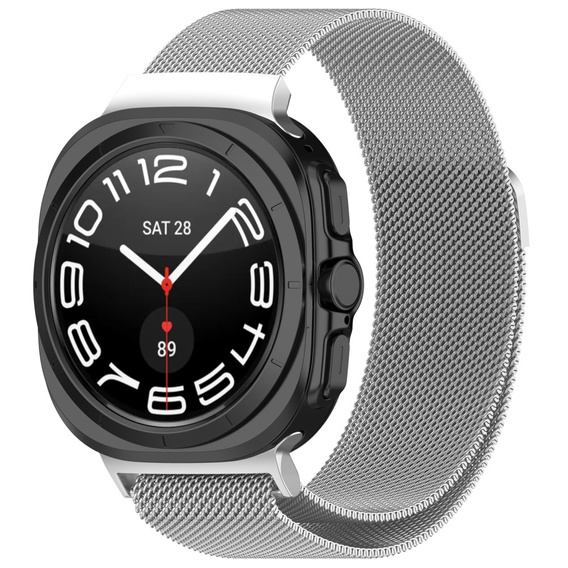 Λουράκι βραχιολιού Μιλάνο για Samsung Galaxy Watch Ultra 47mm (2025 / 2024), Ασημί