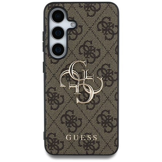 GUESS Θήκη για Samsung Galaxy S25, 4G Big Metal Logo, καφέ
