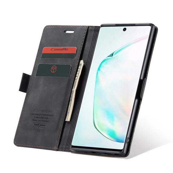θήκη CASEME για Samsung Galaxy Note 10 Plus/5G, Leather Wallet Case, μαύρη