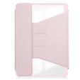 Θήκη πληκτρολογίου για Samsung Galaxy Tab A9+, Rotary 360° Leather, ροζ rose gold
