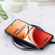 Θήκη για Oppo Reno 12F / 12S, με μαγνητική πλάκα, διαφανής / μαύρη