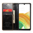 θήκη CASEME για Samsung Galaxy A33 5G, Waxy Textured, καφές