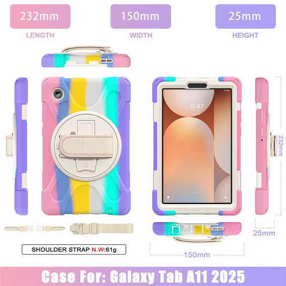 Θήκη με βάση και ιμάντα ώμου για Samsung Galaxy Tab A11