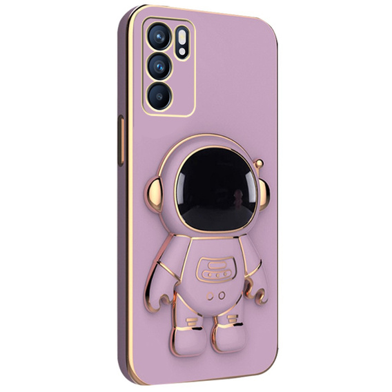 Θήκη για Oppo Reno6 5G,  Astronaut, μωβ