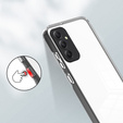 Θήκη για Samsung Galaxy M34 5G, Fusion Hybrid, με προστασία κάμερας, διαφανής / μαύρη