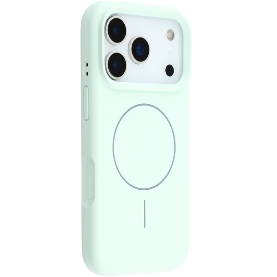 Θήκη σιλικόνης για iPhone 17 Pro, για MagSafe, αντικραδασμική, πράσινη