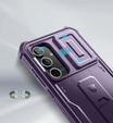 Θωρακισμένη θήκη για Samsung Galaxy S24 FE, Dexnor Full Body (Two Frames), μωβ