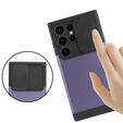 Θήκη για Samsung Galaxy S24 Ultra, ERBORD MagProtect Slide Camera, μωβ