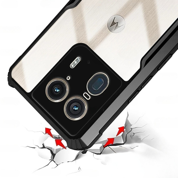 Θήκη για Motorola Edge 50 Ultra, AntiDrop Hybrid, μαύρη