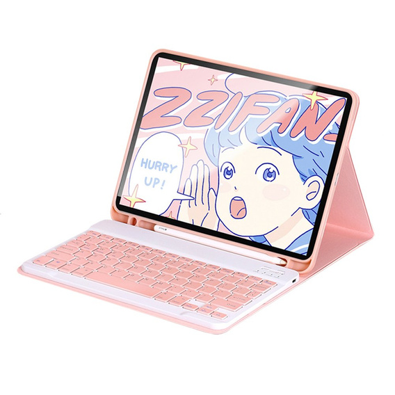 Θήκη + πληκτρολόγιο iPad 9.7 2017 / iPad 9.7 2018 / Air / Air 2, ροζ rose gold