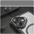 Θήκη για iPhone 16 Plus, Fusion Hybrid Carbon, για MagSafe, μαύρη