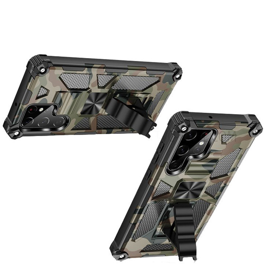 Θήκη για Samsung Galaxy S22 Ultra, Armor Kickstand, πράσινη