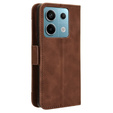 Θήκη με πτερύγιο για Xiaomi Redmi Note 13 Pro 5G, Card Slot, καφέ